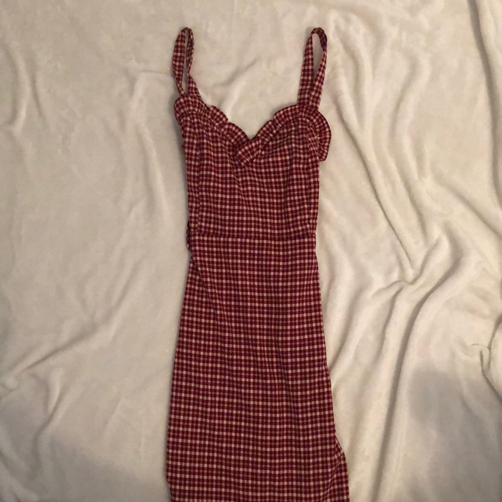 Ruffle Trim Gingham Dress | Honey Punch